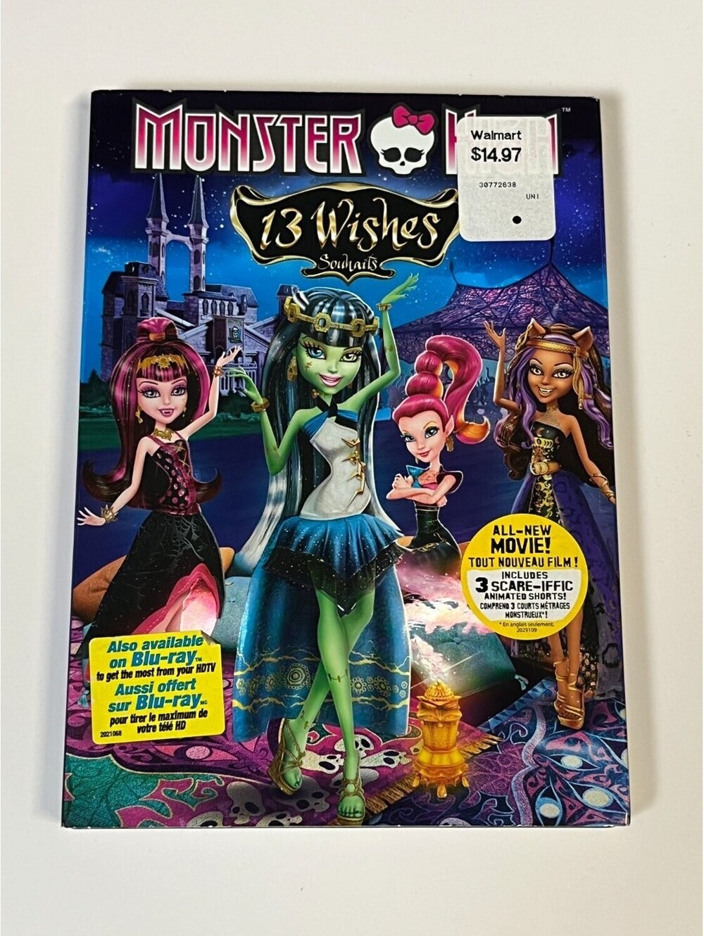 Monster High: 13 Wishes DVD Includes Slipcover Children's & Region 1